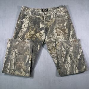 Outfitters Ridge Pants Mens 36x30 Double Knee Camo Denim Realtree Hardwoods